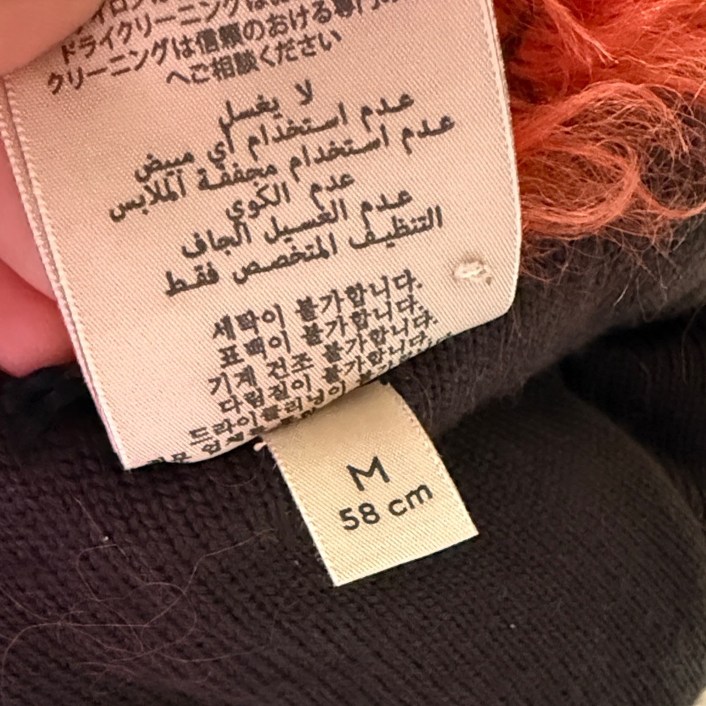 Gucci NWT Orange Shearling Hat Medium 58cm - Picture 15 of 15